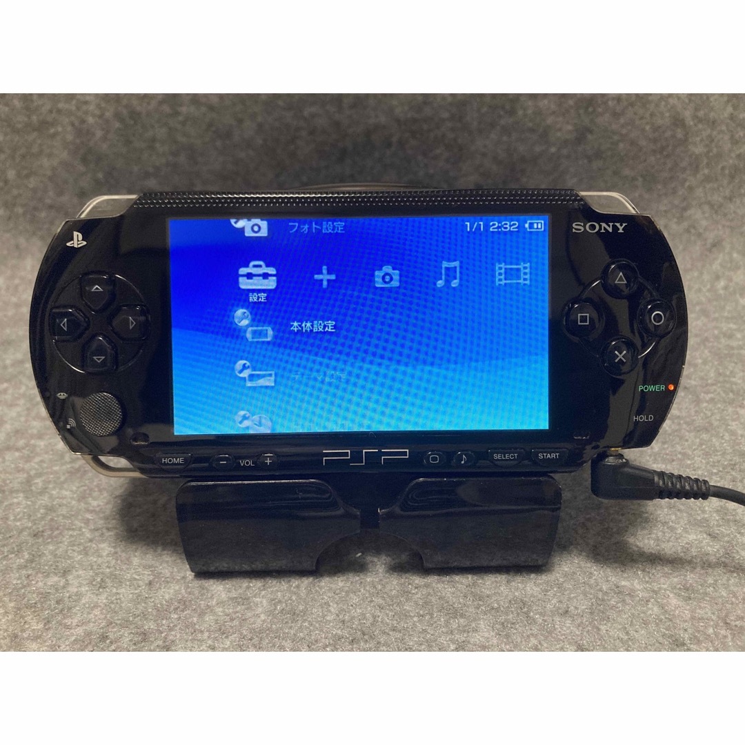 PlayStation Portable(プレイステーションポータブル)の【美品】PSP 1000＋クロヒョウ2＋microSD8GB すぐ遊べるセット エンタメ/ホビーのゲームソフト/ゲーム機本体(携帯用ゲーム機本体)の商品写真