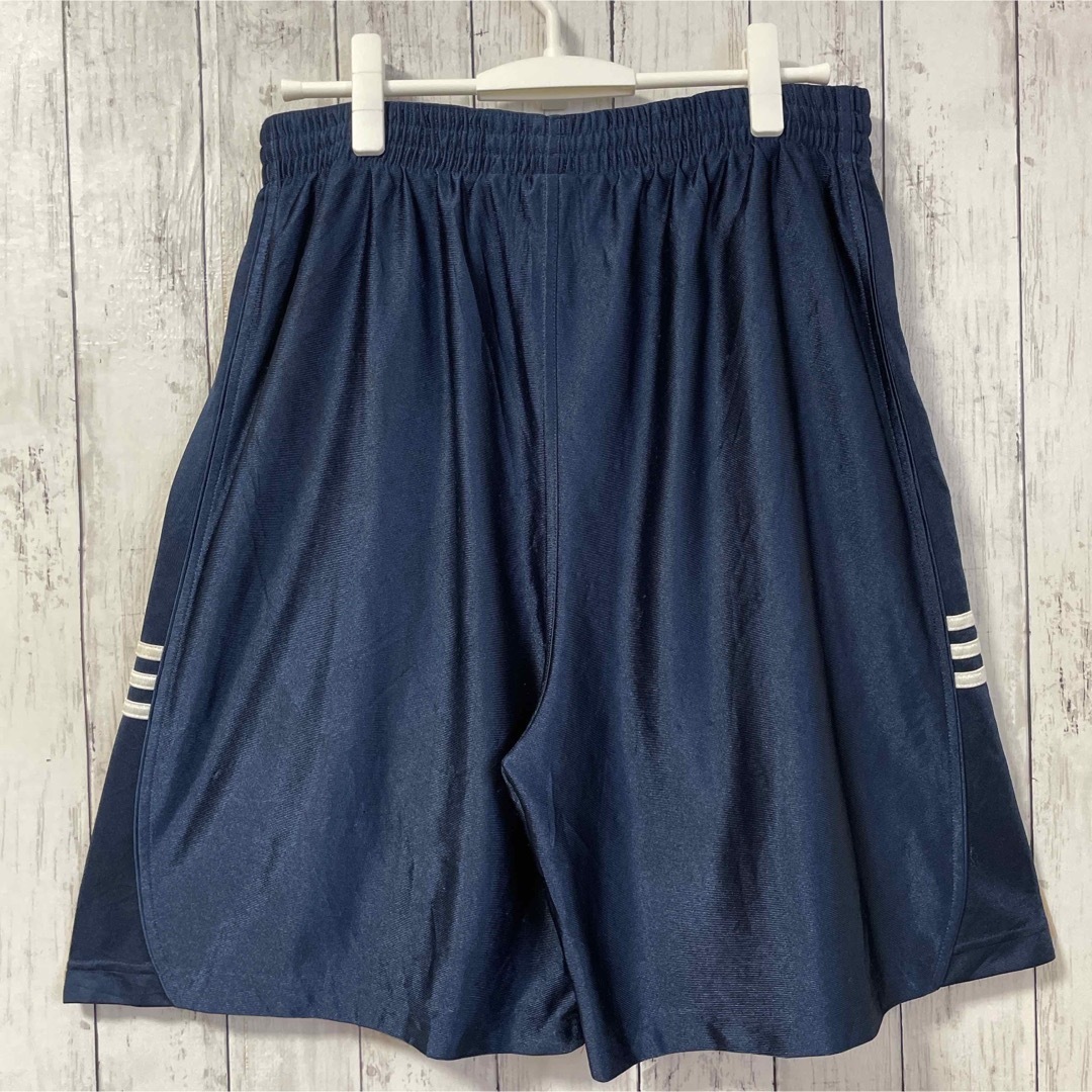 adidas - adidas アディダス ハーフパンツ ネイビー スリーライン L