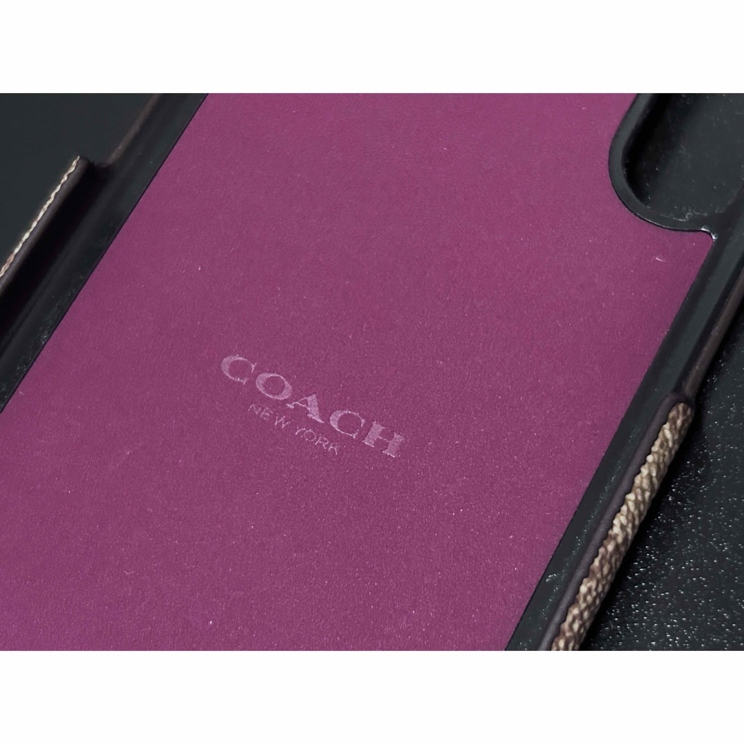 新品コーチ iPhoneケース XS  COACH  スマホカバー シグネチャー