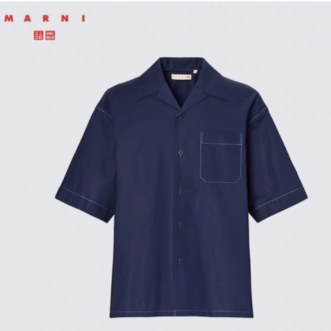 UNIQLO - UNIQLOマルニ オーバーサイズオープンカラーシャツの UNIQLO - UNIQLOマルニ オーバーサイズオープンカラーシャツの