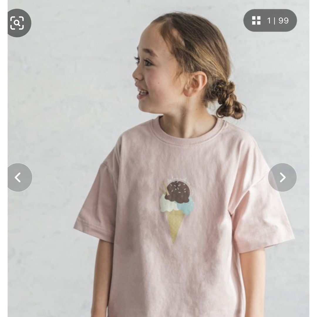 PAIR MANON 半袖Tシャツ　90 キッズ/ベビー/マタニティのキッズ服女の子用(90cm~)(Tシャツ/カットソー)の商品写真