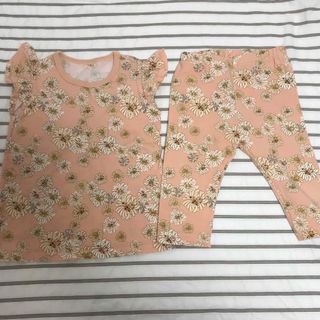 ユニクロ(UNIQLO)のUNIQLO ポール&ジョー　女の子Tシャツ　花柄　パンツ　100㎝(Tシャツ/カットソー)