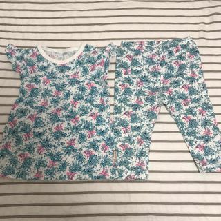 ユニクロ(UNIQLO)のUNIQLO ポール&ジョー　女の子Tシャツ　花柄　パンツ　100㎝(Tシャツ/カットソー)