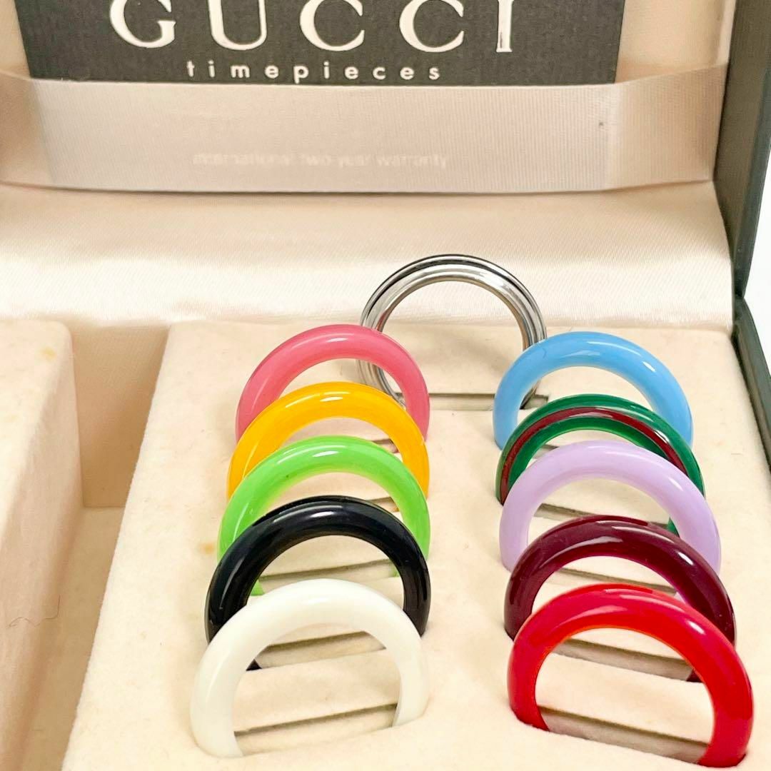 599 GUCCI グッチ時計　レディース腕時計　チェンジベゼル　シルバー　人気