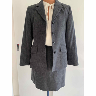 ウールスーツ　ジャケット、スカート 40号　Lサイズ(スーツ)
