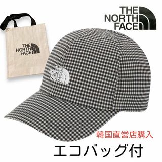 ザノースフェイス(THE NORTH FACE)の【韓国直営店】ノースフェイス ギンガムチェック キャップ新品タグ付／Ｍサイズ(キャップ)