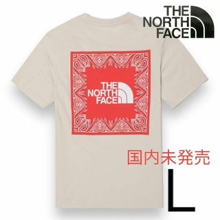 ザノースフェイス(THE NORTH FACE)の【韓国限定・新品】ザ・ノースフェイス ビッグロゴ バンダナ Tシャツ Lサイズ(Tシャツ/カットソー(半袖/袖なし))