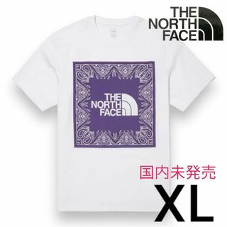 ザノースフェイス(THE NORTH FACE)の【韓国限定】 ノースフェイス ビッグロゴ バンダナ 半袖 Tシャツ XLサイズ(Tシャツ/カットソー(半袖/袖なし))