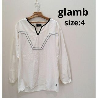 グラム(glamb)のグラム glamb メンズ レジー プルオーバー シャツ ホワイト トップス 4(Tシャツ/カットソー(七分/長袖))