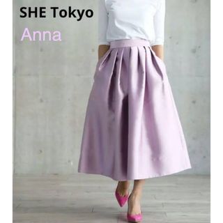 SHE Tokyo Anna フレアスカート 34 レッド