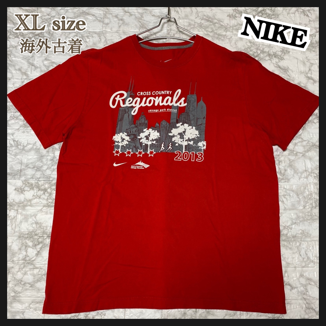 22. XL レッド 赤 古着 Tシャツ 半袖 NIKE ナイキ メンズ 男女 メンズのトップス(Tシャツ/カットソー(半袖/袖なし))の商品写真