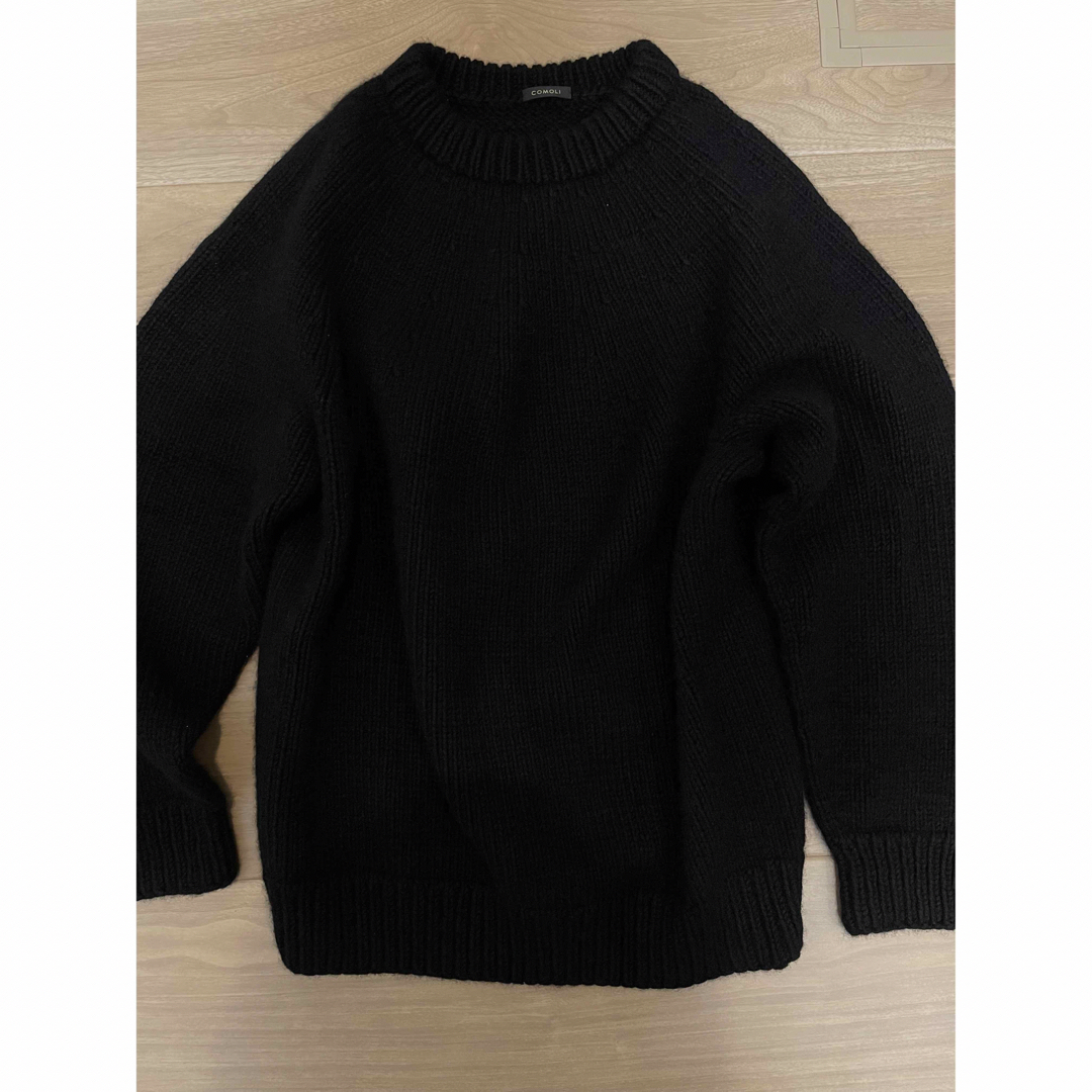 再入荷 22AW comoli ハンドクルーネックニット ブラック - 通販