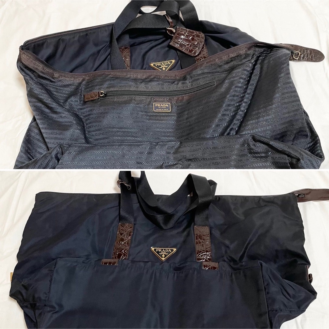 PRADA〗プラダ☆ナイロン ボストンバッグ☆南京錠付き☆トート PRADA〗プラダ☆ナイロン ボストンバッグ☆南京錠付き☆トート