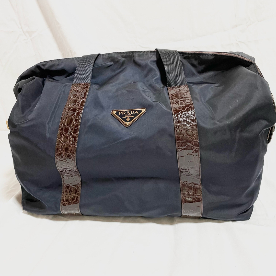 PRADA〗プラダ☆ナイロン ボストンバッグ☆南京錠付き☆トート PRADA〗プラダ☆ナイロン ボストンバッグ☆南京錠付き☆トート