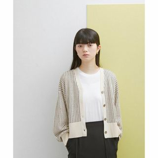 アダムエロペ(AER ADAM ET ROPE)の新品 ADAM ET ROPÉ FEMME WEB限定 ストライプカーディガン(カットソー(長袖/七分))