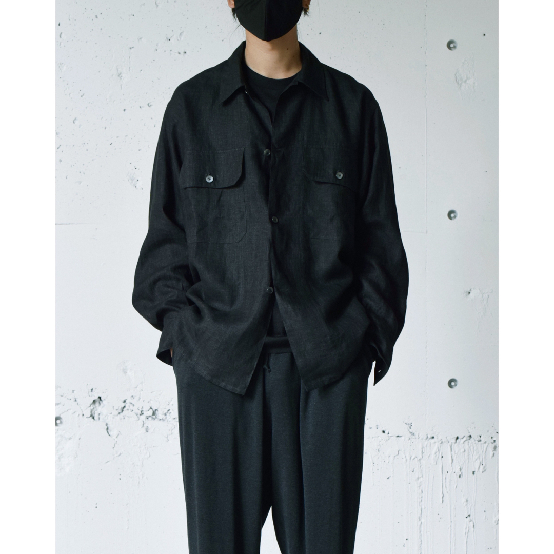 評判は COMOLI 22SS リネンCPOシャツ 46 サルヴァトーレピッコロ