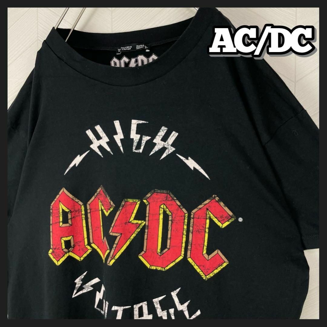 ZARA - ACDC Tシャツ バンド バンT ロック ZARA レディース 半袖 US古着の通販 by