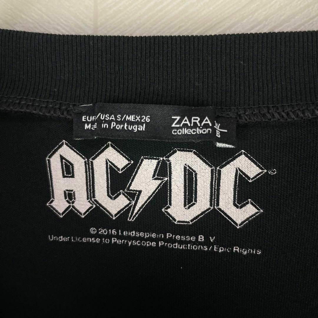 ZARA(ザラ)のACDC Tシャツ バンド バンT ロック ZARA レディース 半袖 US古着 レディースのトップス(Tシャツ(半袖/袖なし))の商品写真