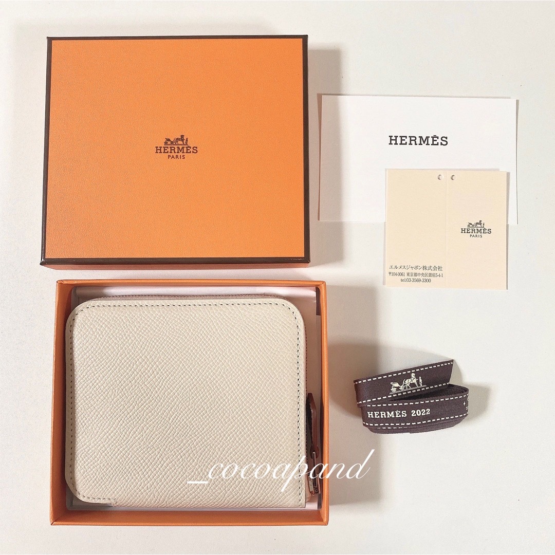 HERMES◆エルメス◆シルクインコンパクト◆財布◆クレ モーヴパール◆新品