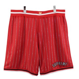 シュプリーム(Supreme)の22SS Rhinestone Stripe Basketball Short (ショートパンツ)