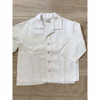 プティマイン(petit main)のプティマイン　オープンカラーシャツ長袖(シャツ/カットソー)