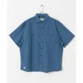 【INDIGO】POLeR EMB CHAMBRAY SHORT-SLEEVE 