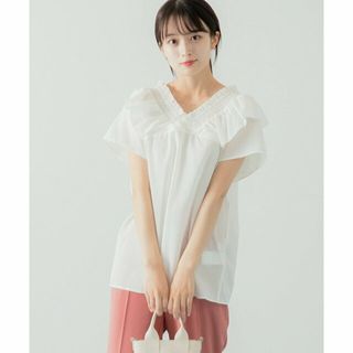 センスオブプレイスバイアーバンリサーチ(SENSE OF PLACE by URBAN RESEARCH)の【WHITE】2WAYシャーリングフリルブラウス(シャツ/ブラウス(長袖/七分))