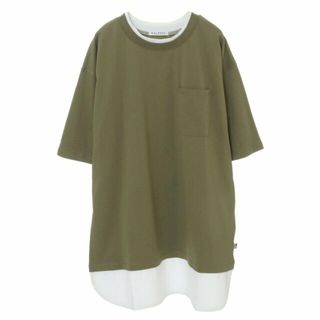 ソフィット(Soffitto)の【オリーブ】一枚でレイヤードスタイルになる接触冷感Tシャツ(取り扱い店舗限定)(カットソー(長袖/七分))