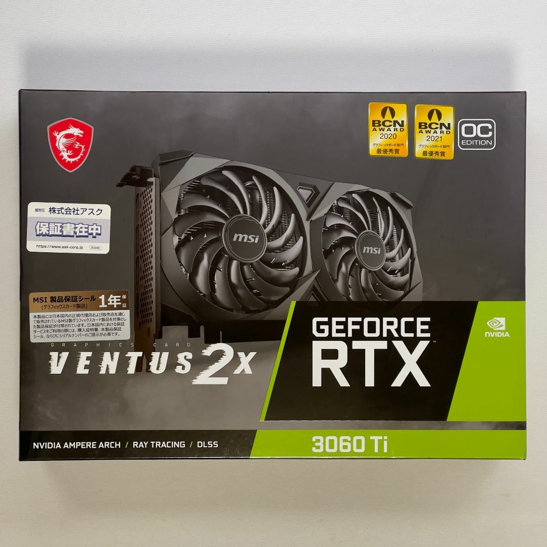 RTX3060TiMSI GeForce RTX 3060 Ti VENTUS 2X 8G OC
