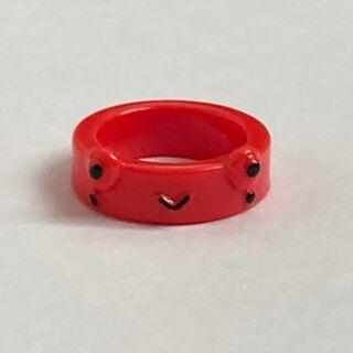 16号前後 かわいいカエルの指輪　レッド　赤 かえる　蛙 　キュート　動物(リング(指輪))