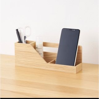 ムジルシリョウヒン(MUJI (無印良品))の無印☆木製デスクトップツールボックス(小物入れ)