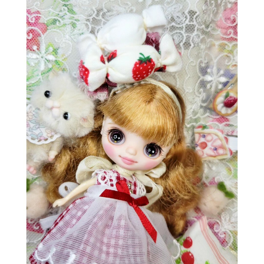 Takara Tomy(タカラトミー)の【🍓❤ラピっ子doll】❁カスタムプチブライス❁ ハンドメイドのぬいぐるみ/人形(人形)の商品写真