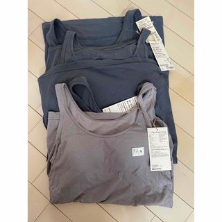 ムジルシリョウヒン(MUJI (無印良品))の無印良品 タグ付き カップ入りタンクトップ S 3枚セット(タンクトップ)