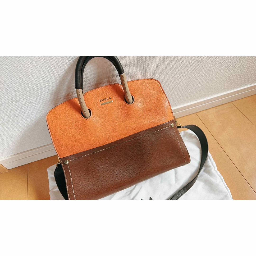 FURLA フルラ　バイカラー　パイパー2way ショルダーバッグ