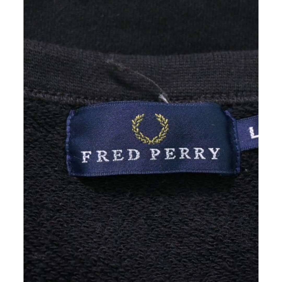 FRED PERRY(フレッドペリー)のFRED PERRY フレッドペリー スウェット L 黒 【古着】【中古】 メンズのトップス(スウェット)の商品写真