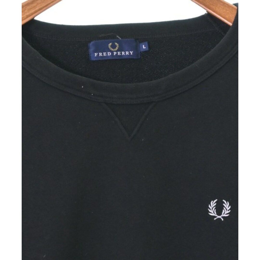 FRED PERRY(フレッドペリー)のFRED PERRY フレッドペリー スウェット L 黒 【古着】【中古】 メンズのトップス(スウェット)の商品写真