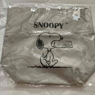 スヌーピー(SNOOPY)のGWセール　スヌーピー  ビッグトートバッグ　ファスナー付きエコバッグ(キャラクターグッズ)