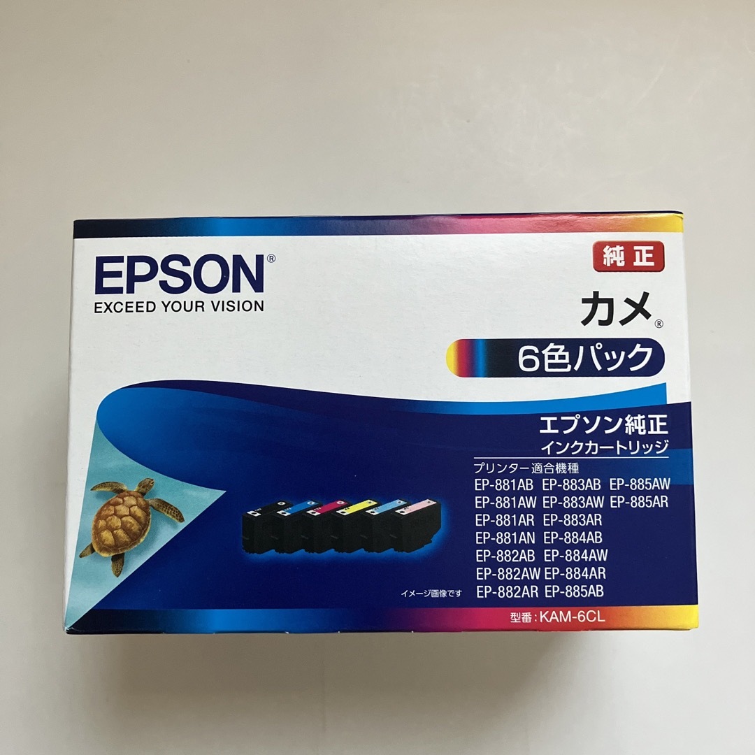 EPSON(エプソン)のエプソン インク KAM-6CL カメ EP-881Aシリーズ 6色 インテリア/住まい/日用品のオフィス用品(その他)の商品写真