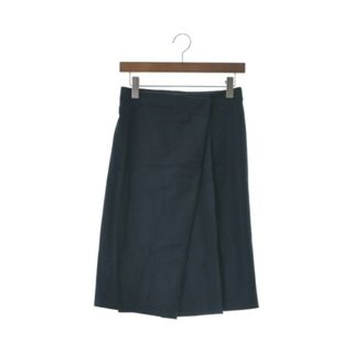 ジルサンダー(Jil Sander)のJIL SANDER ジルサンダー ひざ丈スカート 32(XS位) 紺 【古着】【中古】(ひざ丈スカート)