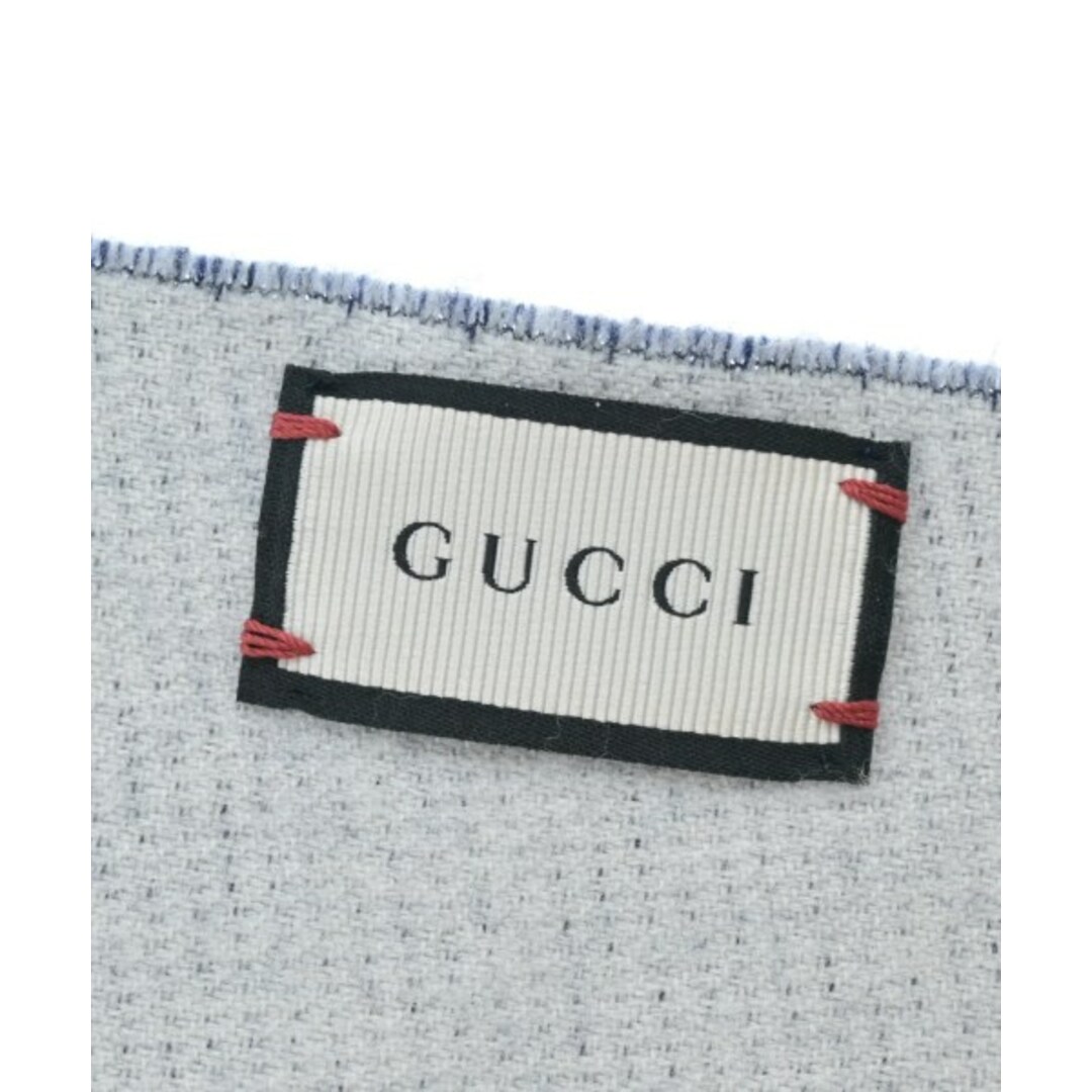 GUCCI グッチ マフラー - 紺x白系 【古着】-
