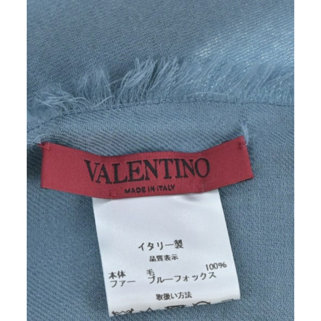 VALENTINO - VALENTINO ヴァレンティノ ストール - 水色系 【古着