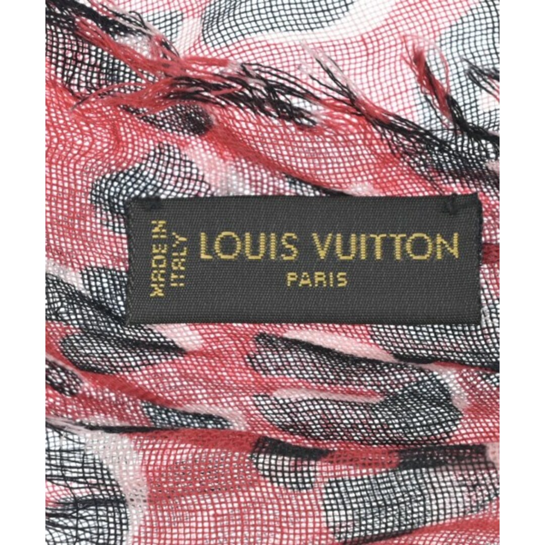 LOUIS VUITTON ルイヴィトン ストール - 赤x黒x白系(豹柄)