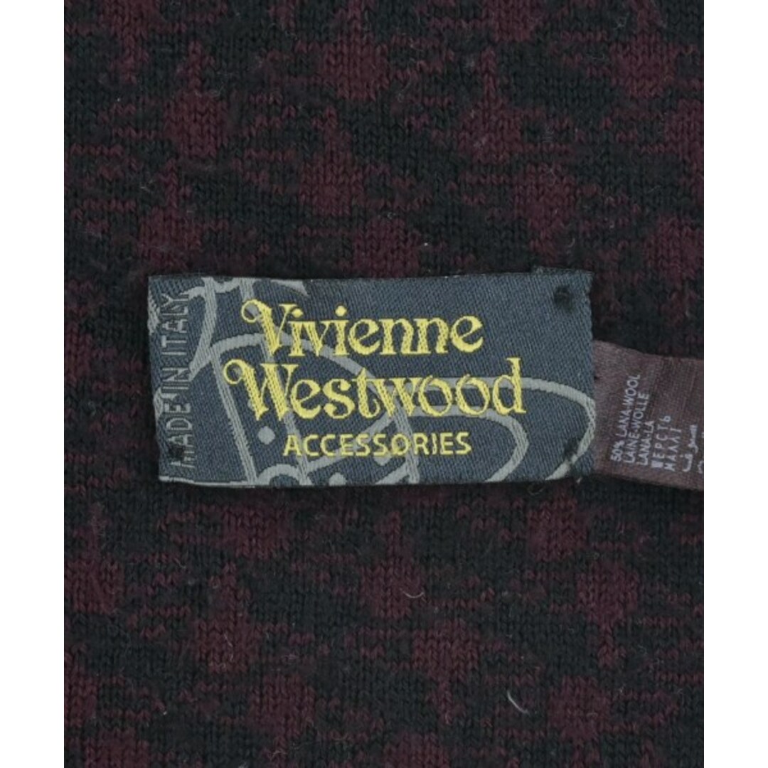 Vivienne Westwood マフラー - 赤紫系x黒(総柄) 2