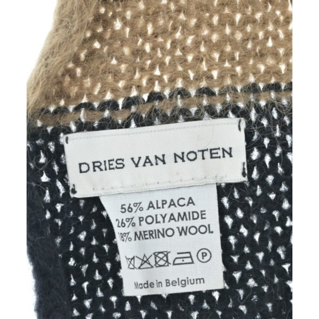 DRIES VAN NOTEN ドリスヴァンノッテン マフラー - 黒x茶系