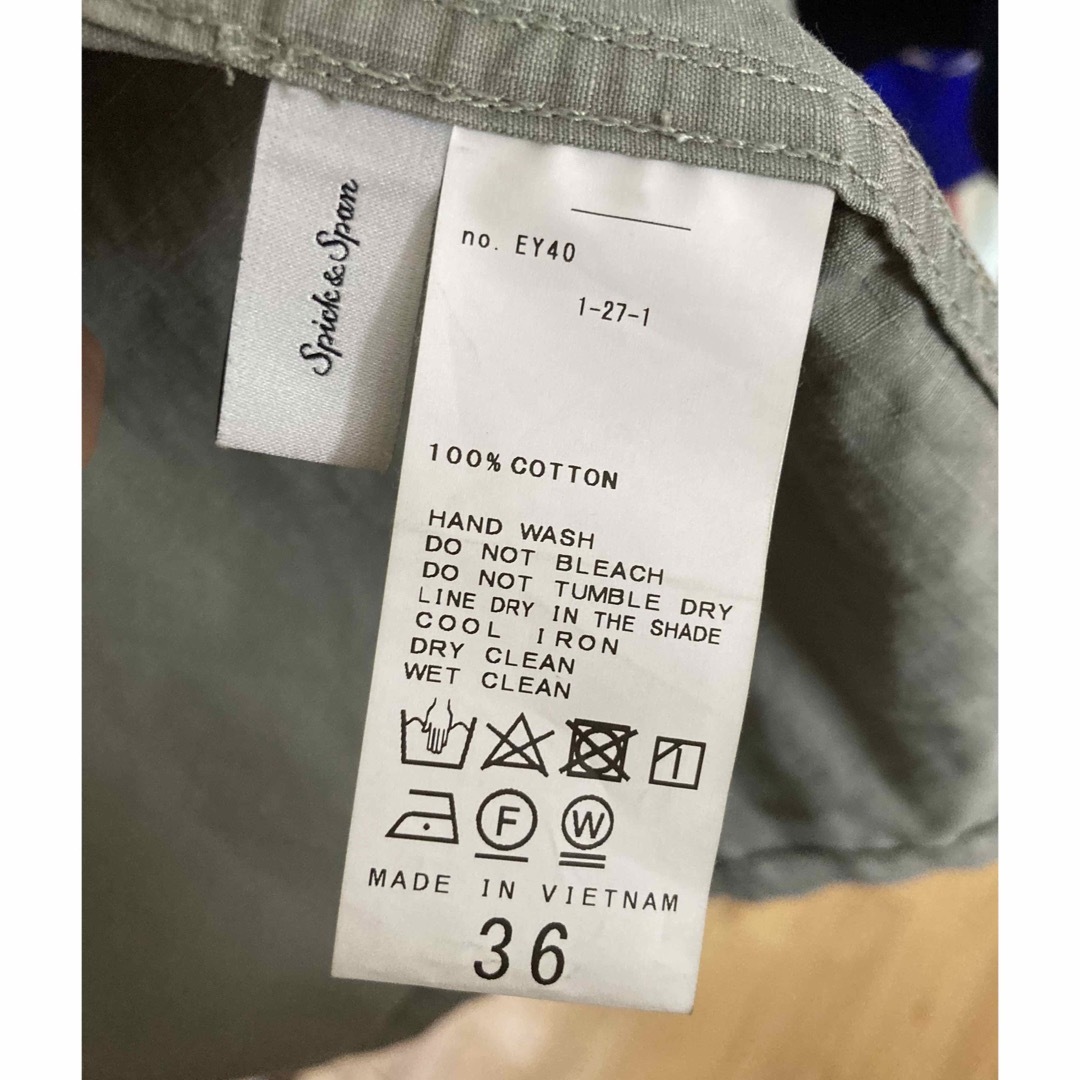 Spic and Spanリップストップアーミーシャツ 36 Spic and Spanリップストップアーミーシャツ 36