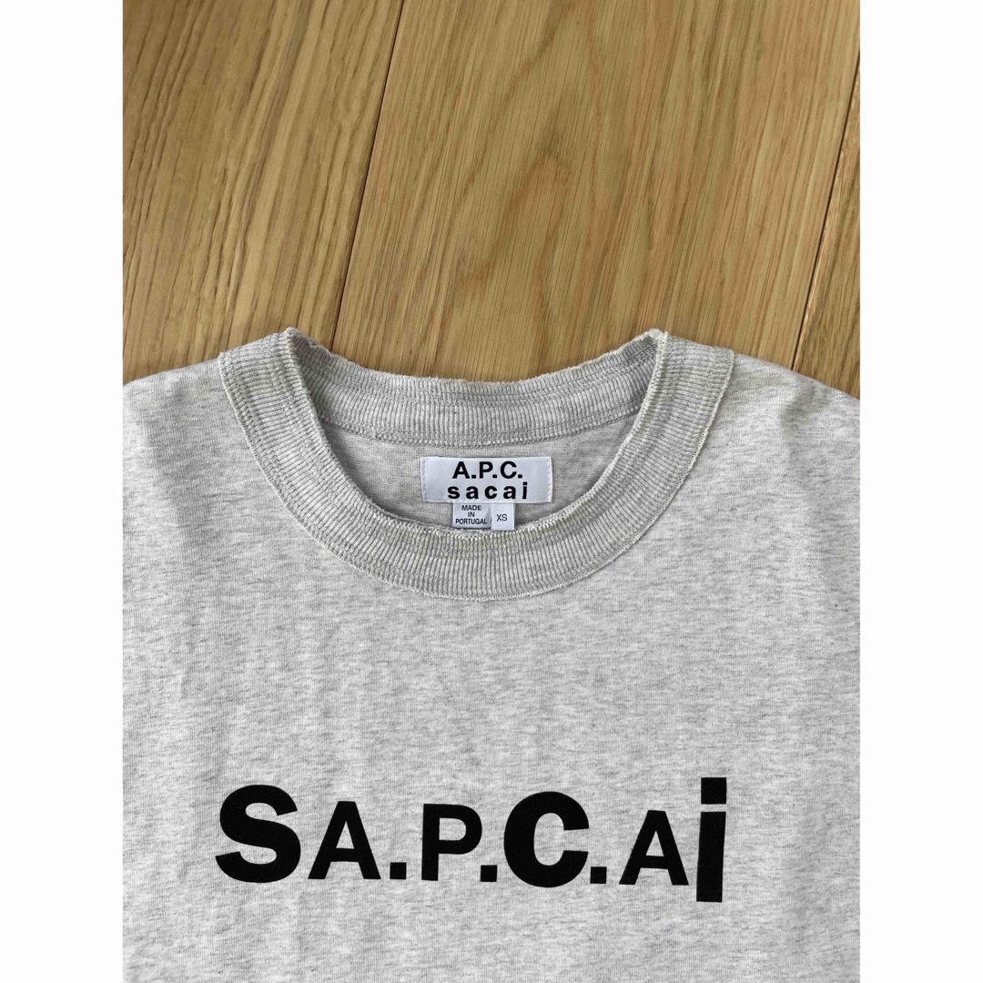 sacai A.P.C コラボ　Tシャツ　グレー　XS サカイ | フリマアプリ ラクマ