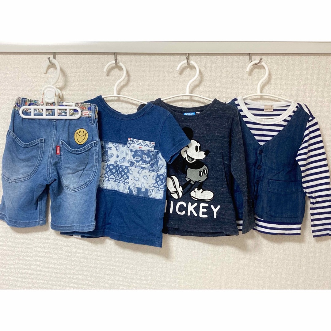 BREEZE(ブリーズ)のBREEZE   Tシャツ　ロンT   半袖　ハーフパンツ　デニム　100 キッズ/ベビー/マタニティのキッズ服男の子用(90cm~)(Tシャツ/カットソー)の商品写真