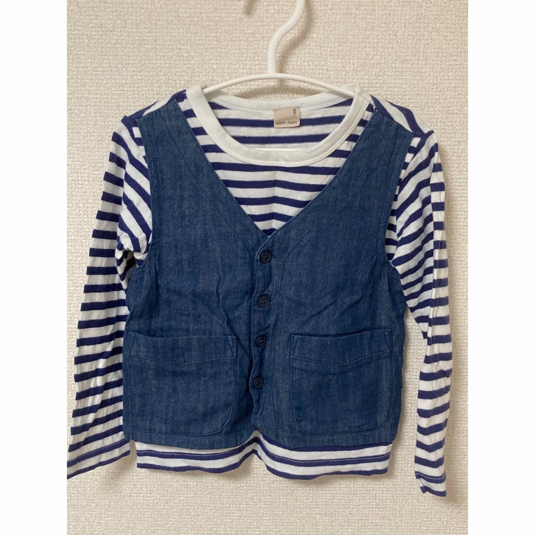 BREEZE(ブリーズ)のBREEZE   Tシャツ　ロンT   半袖　ハーフパンツ　デニム　100 キッズ/ベビー/マタニティのキッズ服男の子用(90cm~)(Tシャツ/カットソー)の商品写真