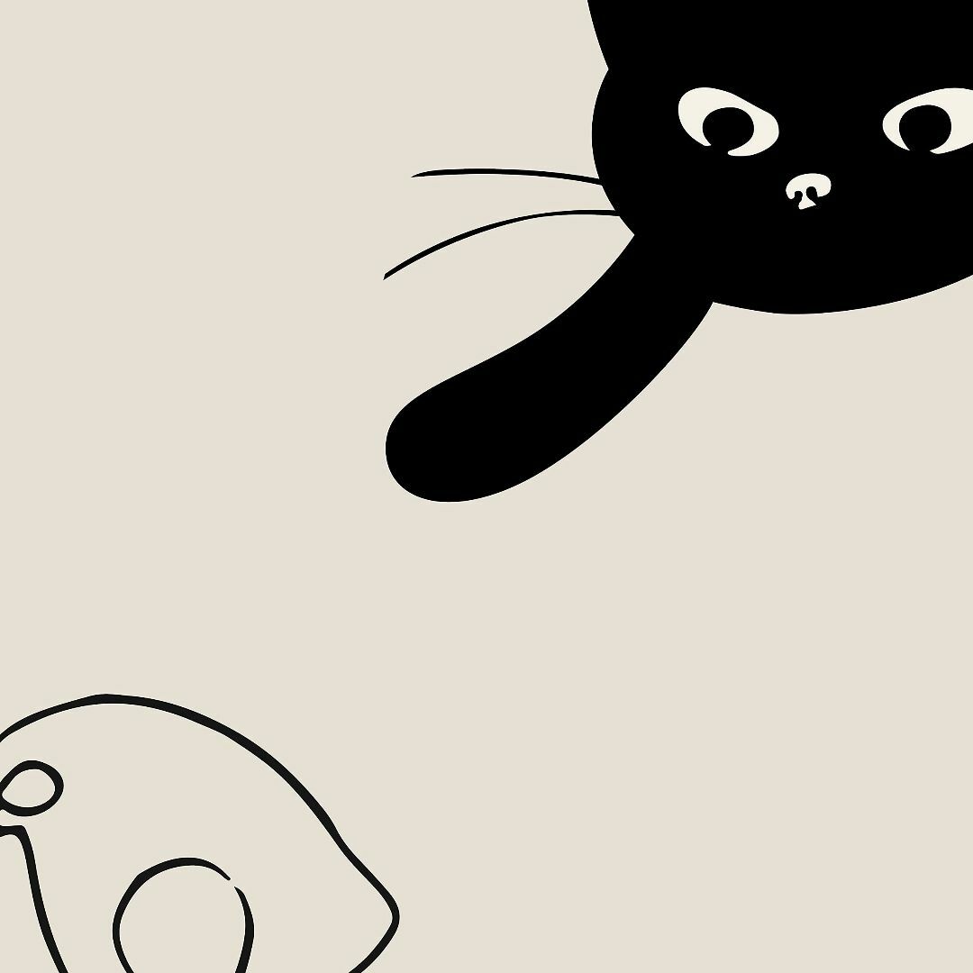 黒猫　アンティーク2枚セット ファブリックパネル 猫　ねこ