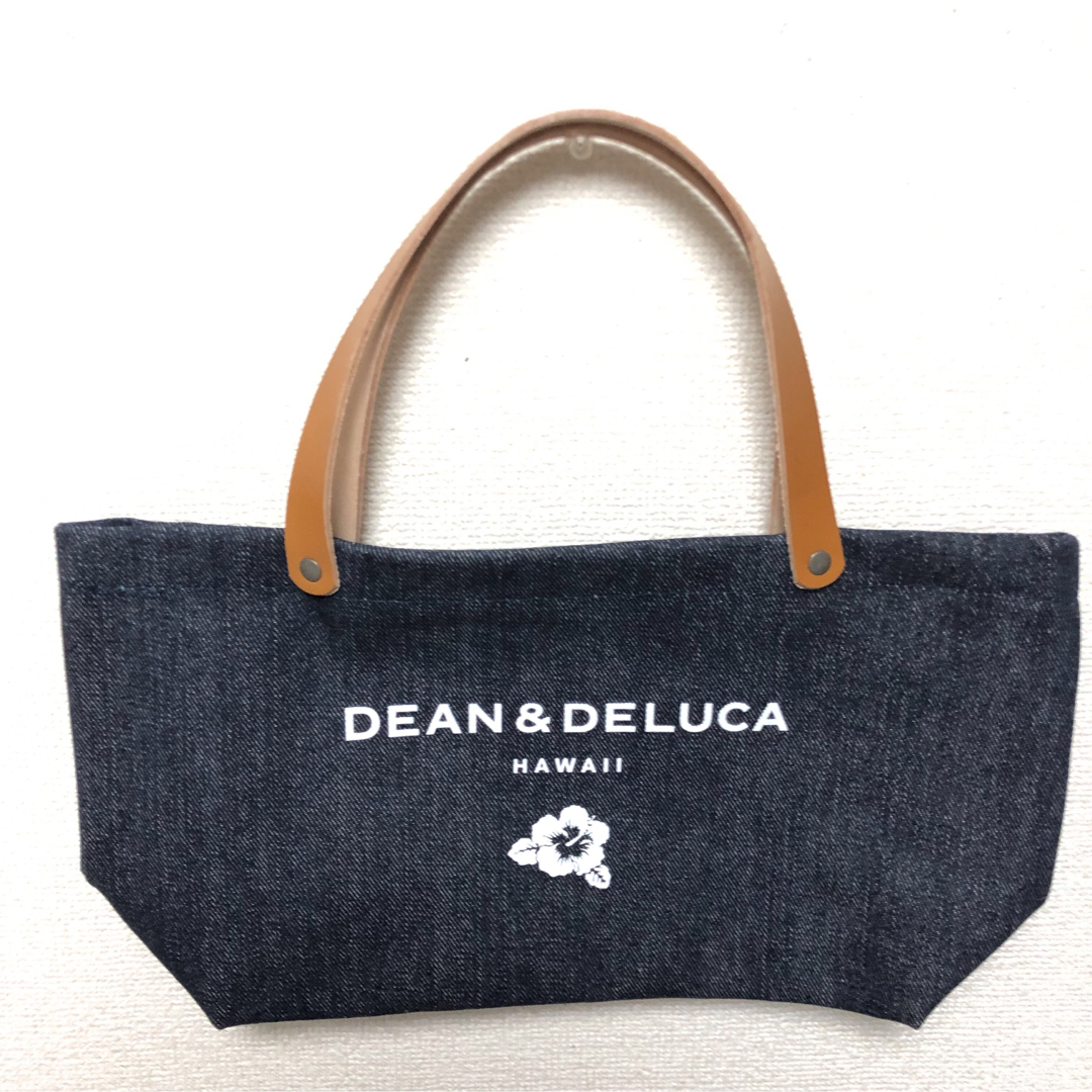 DEAN & DELUCA(ディーンアンドデルーカ)の匿名配送 ハワイ ディーン&デルーカ デニム地 ネイビー レディースのバッグ(トートバッグ)の商品写真